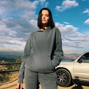 NEW TALENTLESS WOMENS PREMIUM HOODIE STEEL GREY SZ M